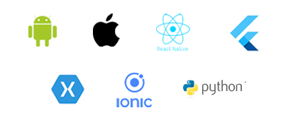 Android, IOS, React Native, Flutter, Xamarin, Ionic, Python