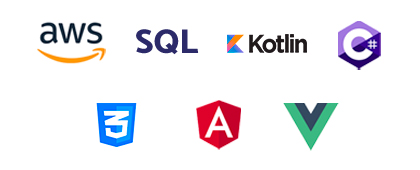 AWS, SQL, Kotlin, C#, CSS, Angular, Vue